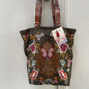 Johnny Was Esmeralda Bag  Suede Bag